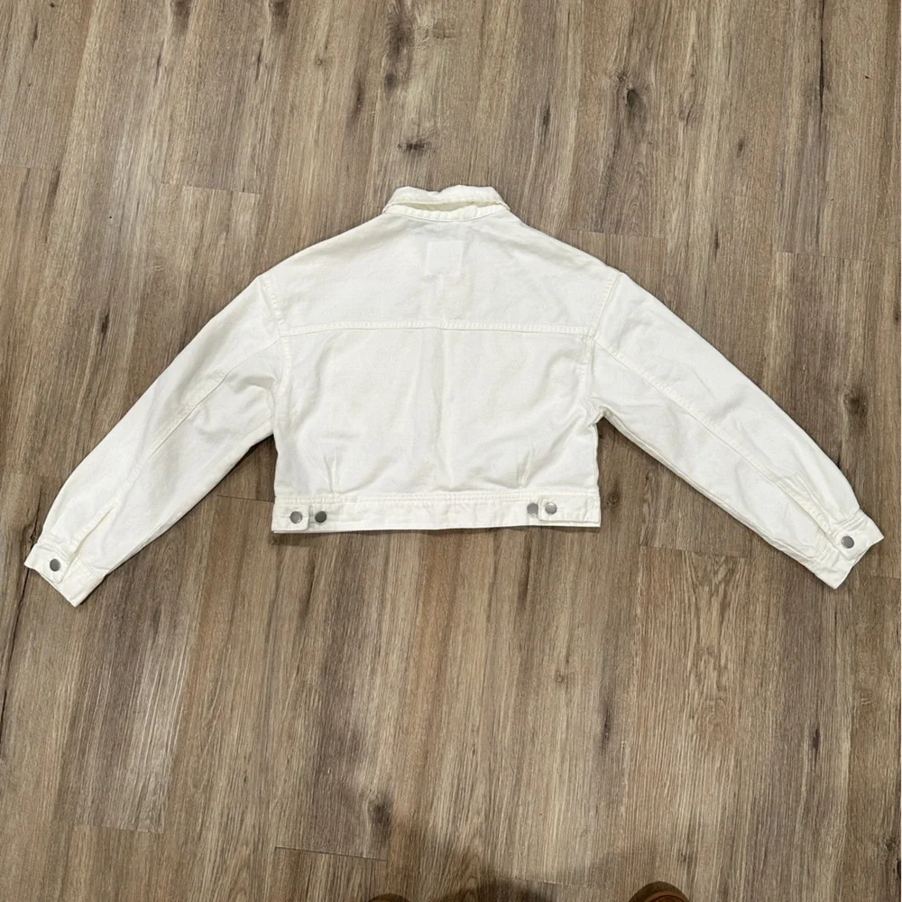 Avec Les Filles Cream Denim Jacket - Picture 2 of 7